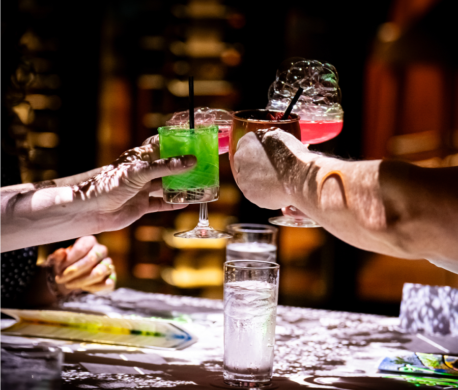 People with drinks