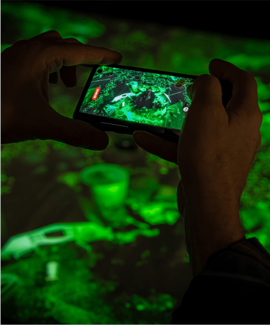 Person taking a photo with mobile phone